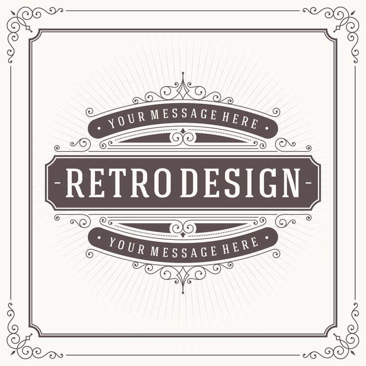 Vector vintage ornament greeting card calligraphic design template