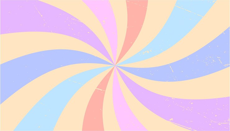 Vector vintage retro background in 70's style rotating spiral stripes warm colors vector illustration