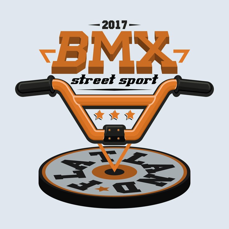 Vintage tshirt graphic design print stamp bmx typography emblem bmx freestyle sports emblem Creative design Vector