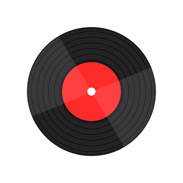 Vector vinyl record music vector with vinyl record word