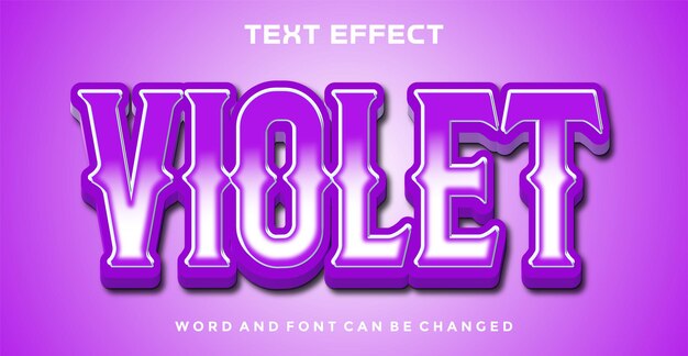 Violet editable text effect