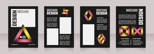 Virtual art blank brochure design