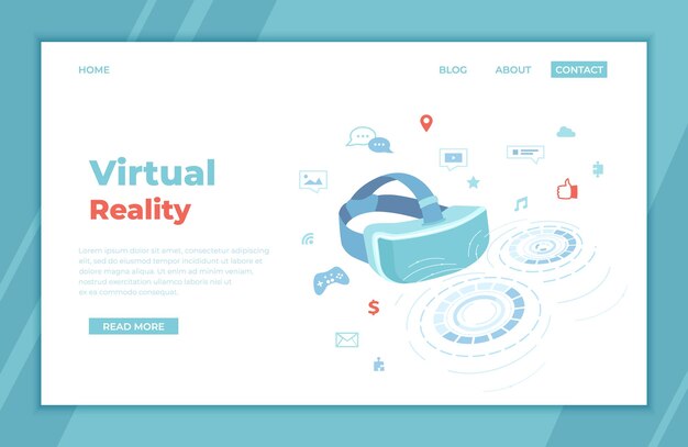 virtual augmented reality glasses vr concept applications headset with hologram of abstract round