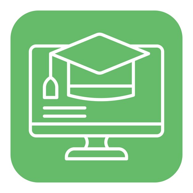 virtual education vector icon can be used for online education iconset
