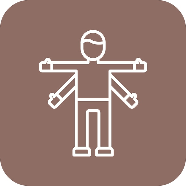 Virtuvian Man icon vector image Can be used for Bioengineering