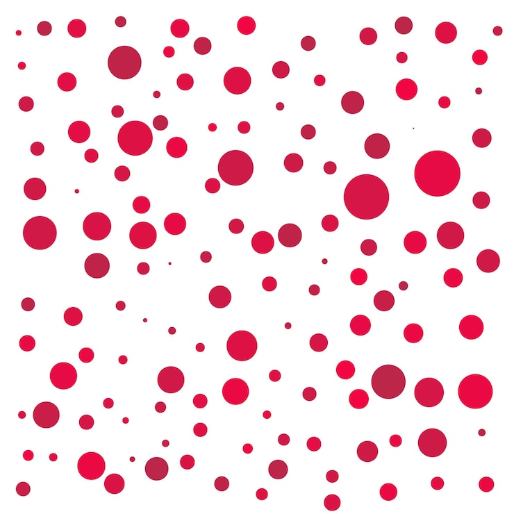 Vector viva magenta colored dots pattern on white background