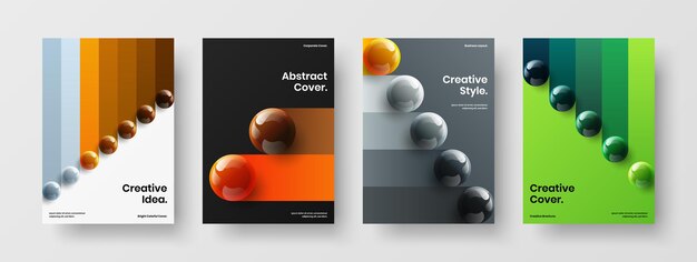 Vivid brochure A4 vector design illustration composition
