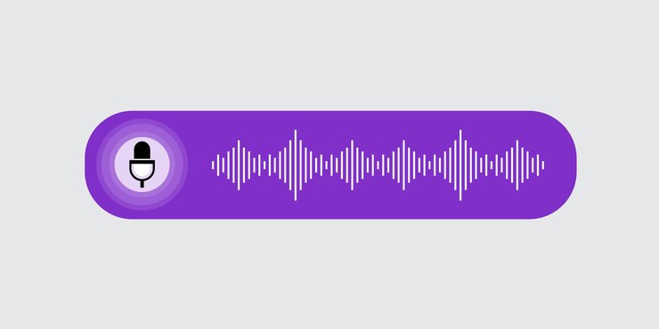 Voice message icon audio note vector design