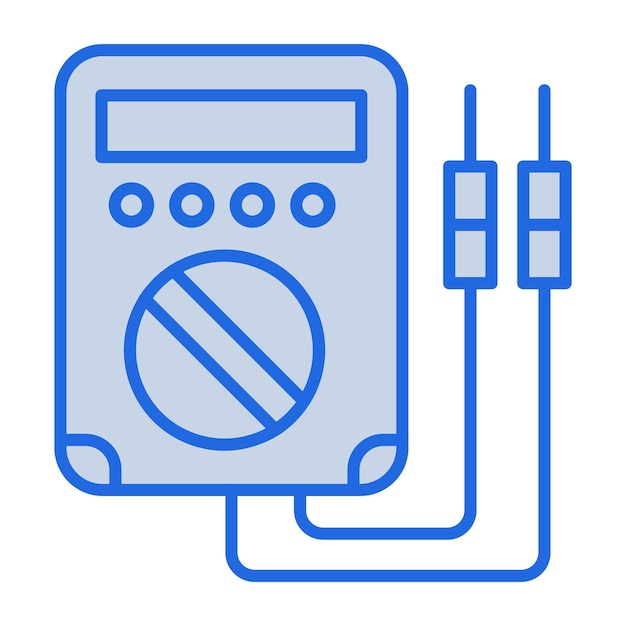 Voltmeter Blue Tone Illustration