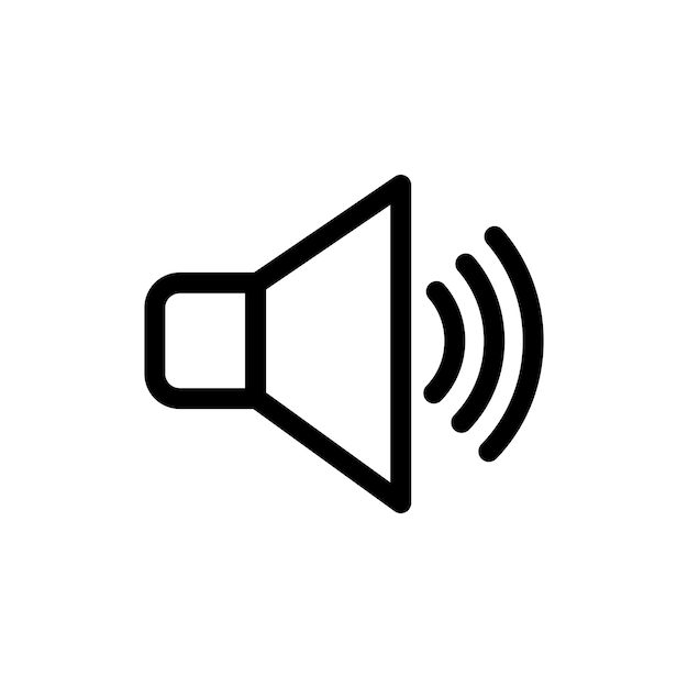 volume icon set audio speaker vector symbol voice sound pictogram in black filled and outlined style
