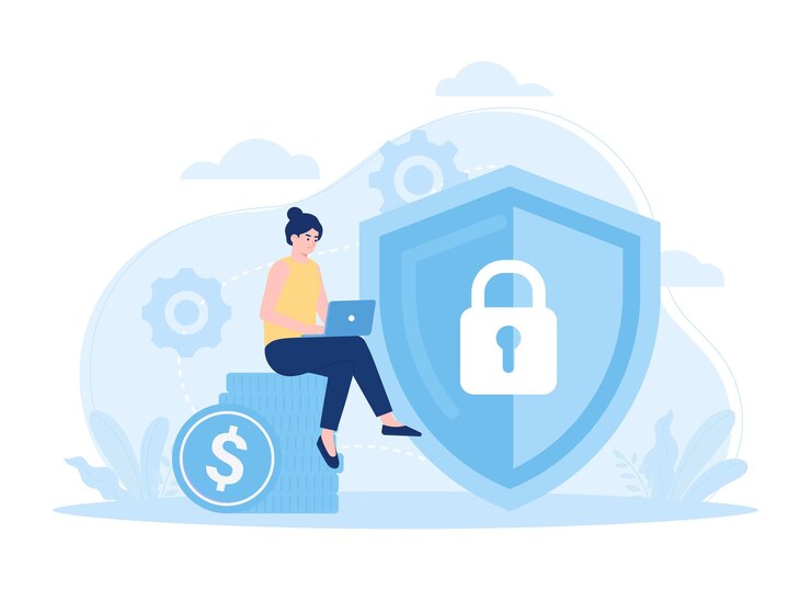 Vpn trending concept flat illustration