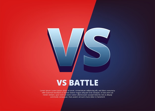 VS Versus comic design. VS Logo with space for text