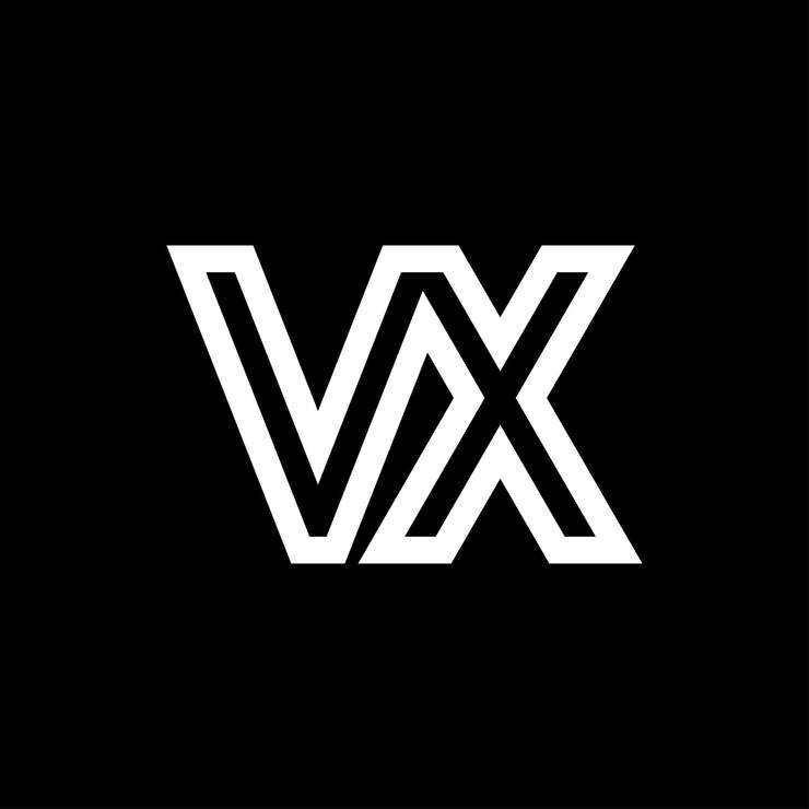 Vector vx letter logominimalist logoletter logomonogram logo