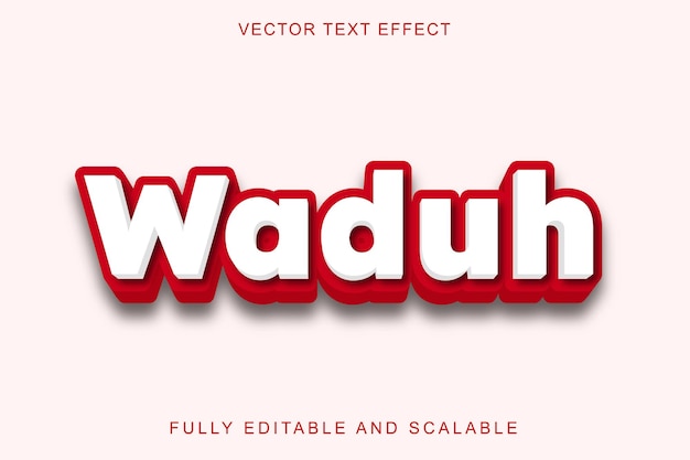 waduh 3d text effect