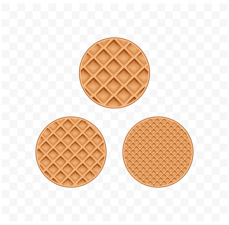 Vector waffel effect decoration circle shape