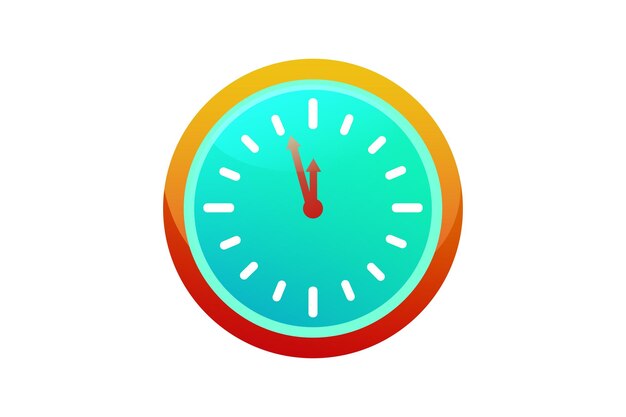 Wall Clock Happy New Year Sticker