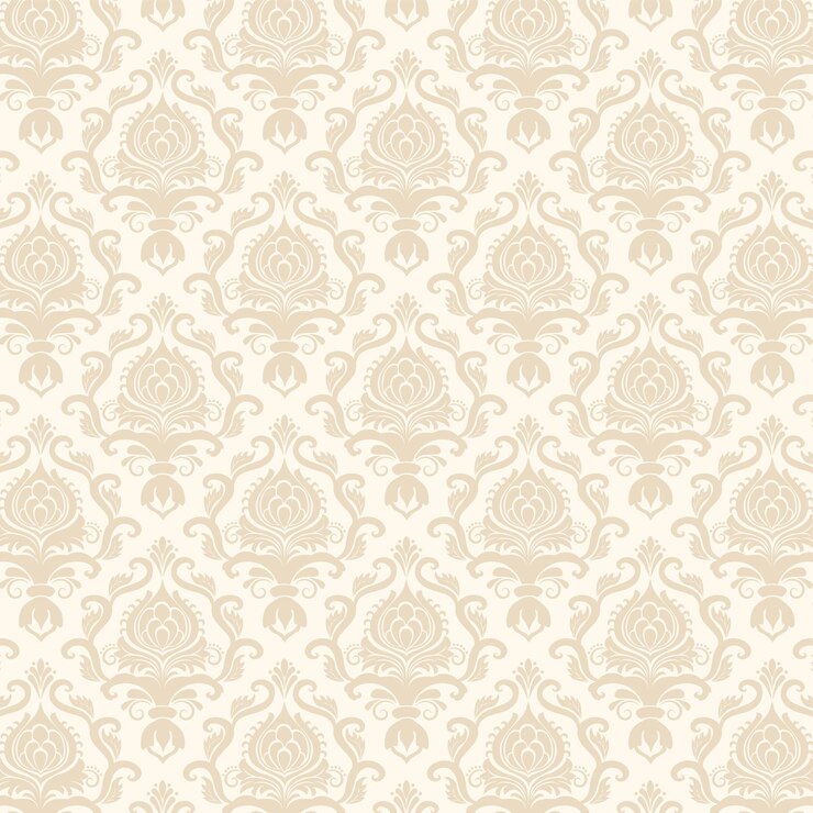 Vector wallpaper in beige and brown with a floral pattern free download