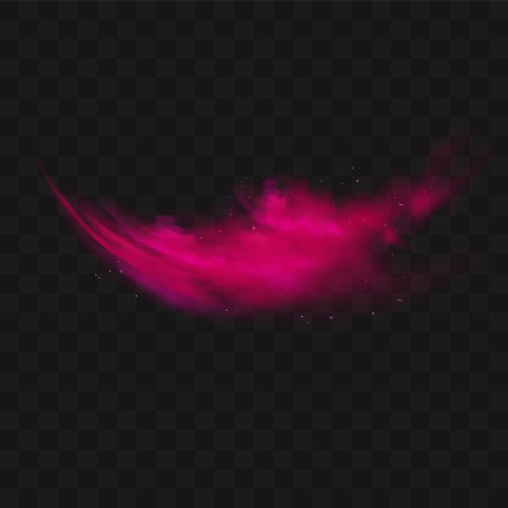 Warna asap atau kabut merah pada latar belakang gelap transparan.