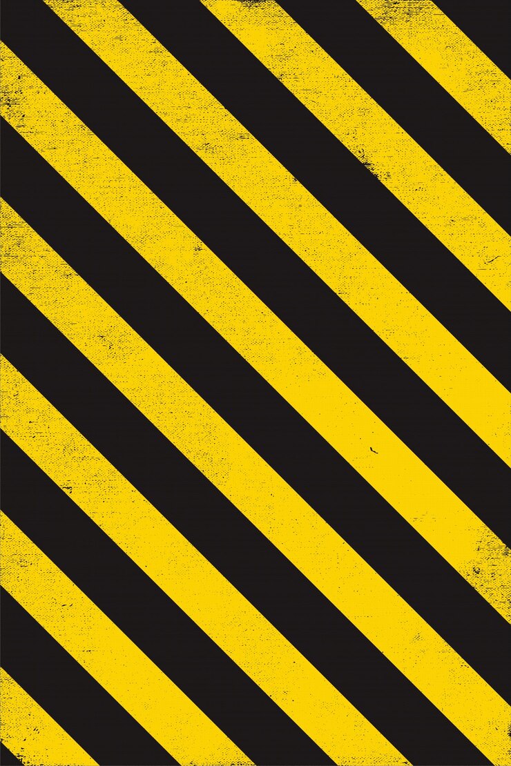 Vector warning bold stripes yellow and black hazard grunge background