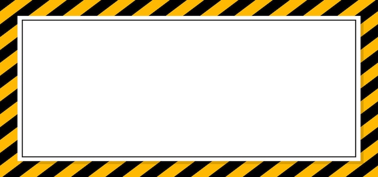 Warning frame images with strips Vector illustration