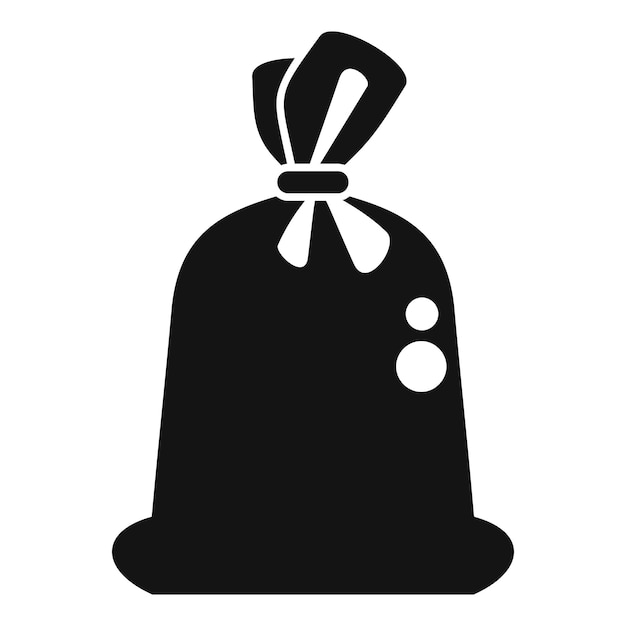 Waste litter bag icon simple vector Organic carry