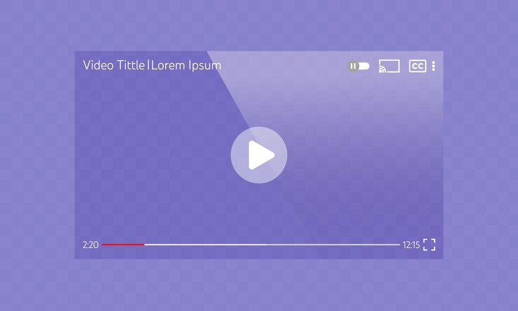 Vector watching video illustration. online stream, webinar or movie. vector eps 10. isolated on white background.