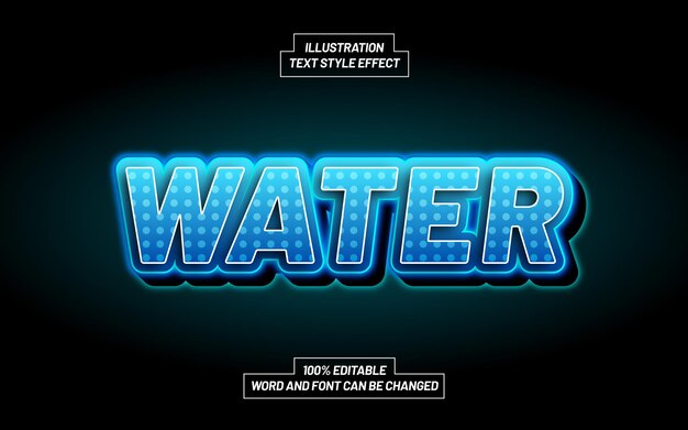Water 3D Bold Editable Text Style Effect