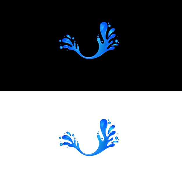 water drops logo design