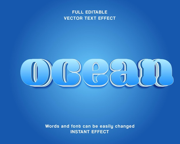 water text effect template with 3d style and retro font