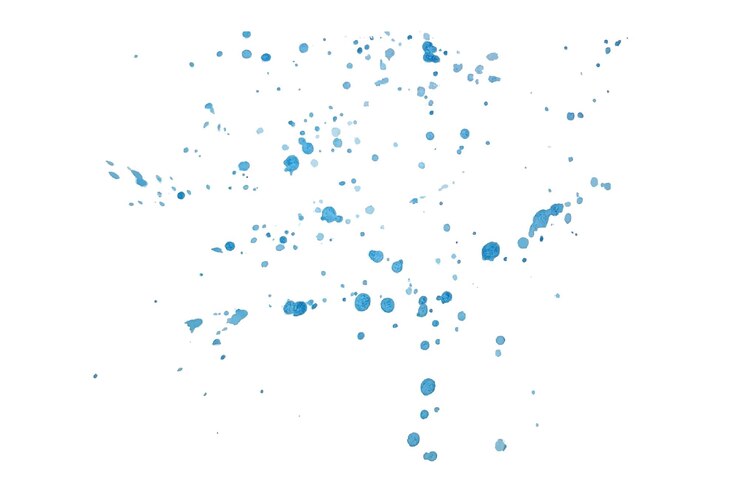 Vector watercolor blue splashes watercolor stains