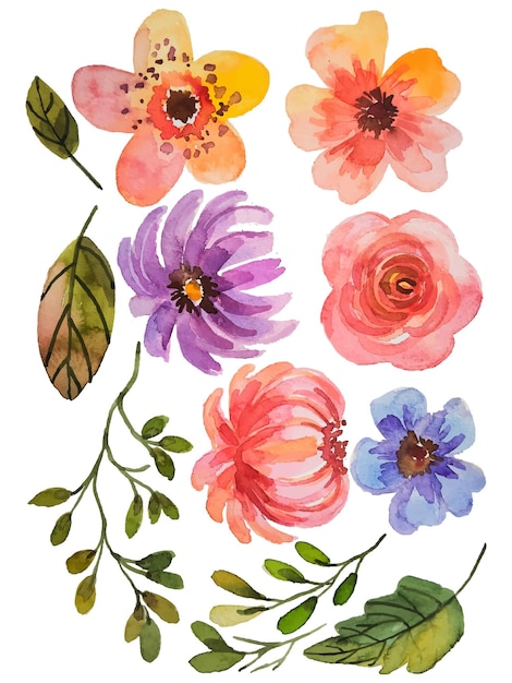 watercolor flower frame