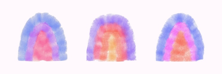 Vector watercolor rainbow