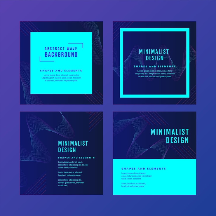 Vector wave design background, social media post and instagram post template