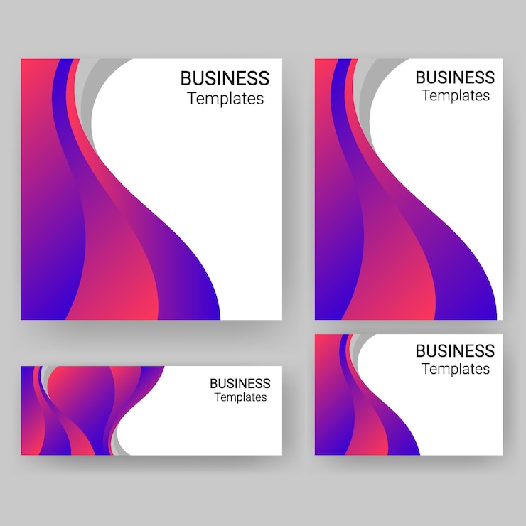 Vector wave gradient texture cover design business templates for print