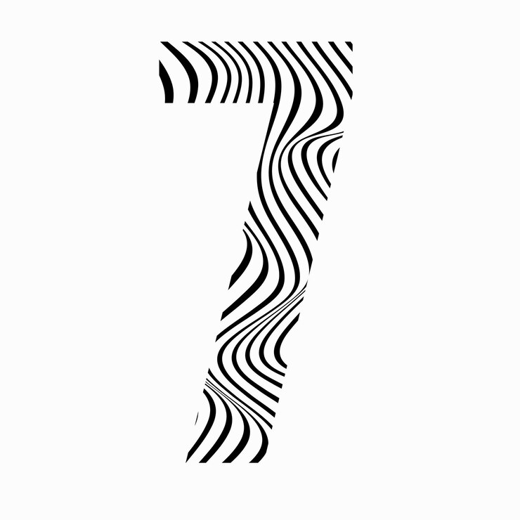 wave line on number 7