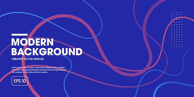Wavy colorful lines background Abstract landing page template
