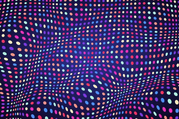 wavy psychedelic background with dots