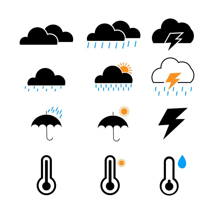 Vector weather icons collection a visual guide to every forecast