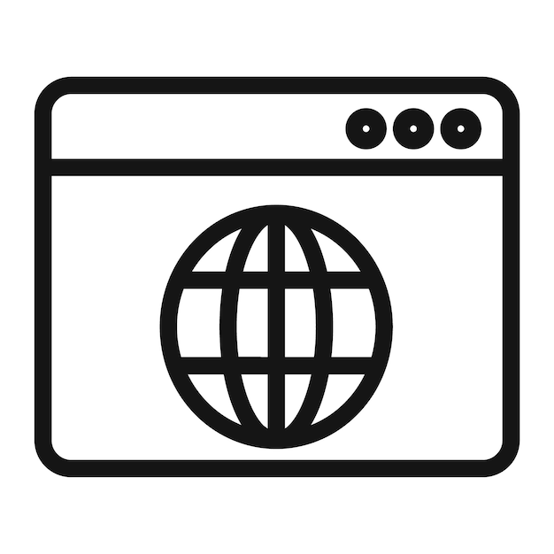 web browser icon ideal for internet browsing and online navigation