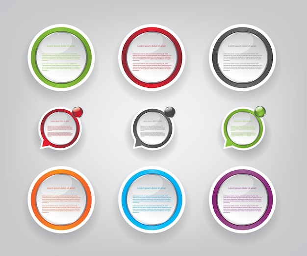 Web bubble icons illustration