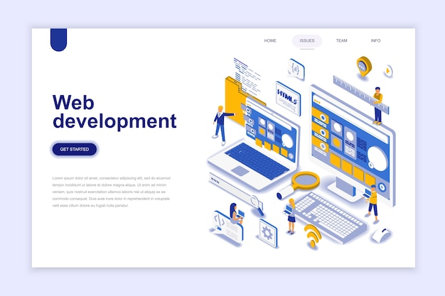 web development modern flat design isometric concept.