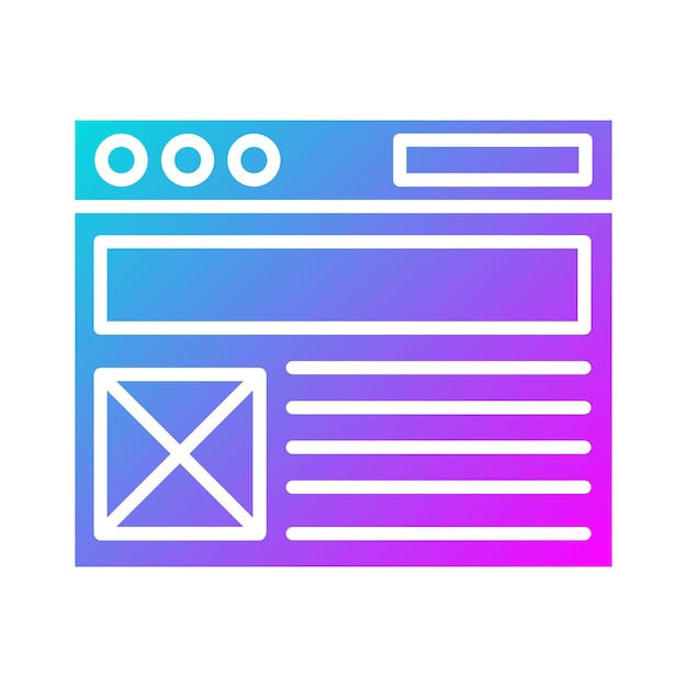 web layout vector icon can be used for coding and development iconset
