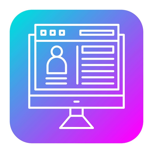 web portfolio vector icon can be used for seo and sem iconset