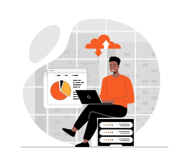 Web scraping concept Technology for collecting data from web pages Extracting content and data fro