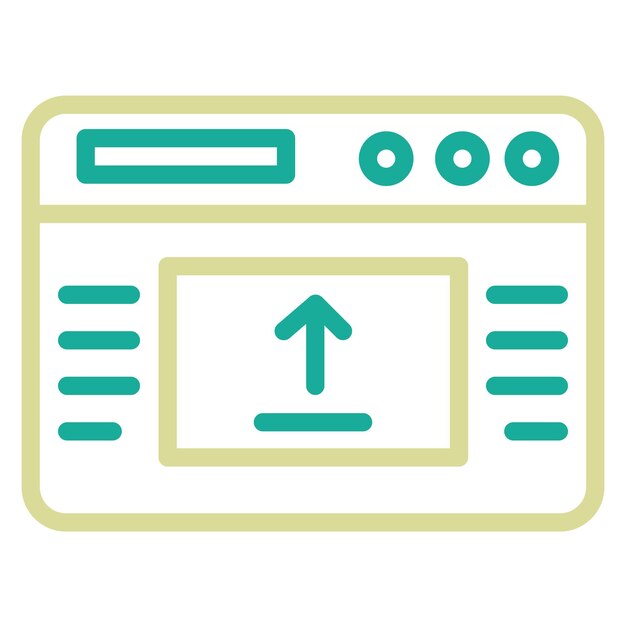 webpage upload vector icon illustration of seo and sem iconset