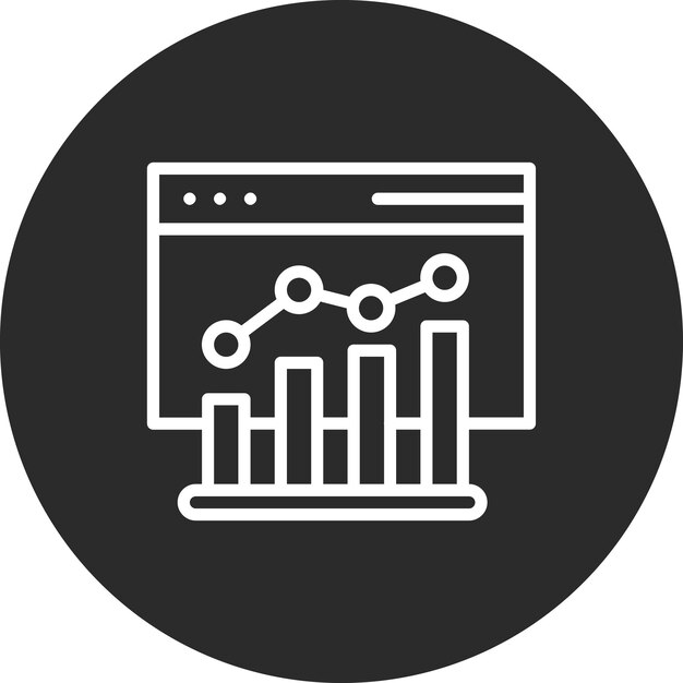 Website Analytics vector icon illustration of Banking and Finance iconset
