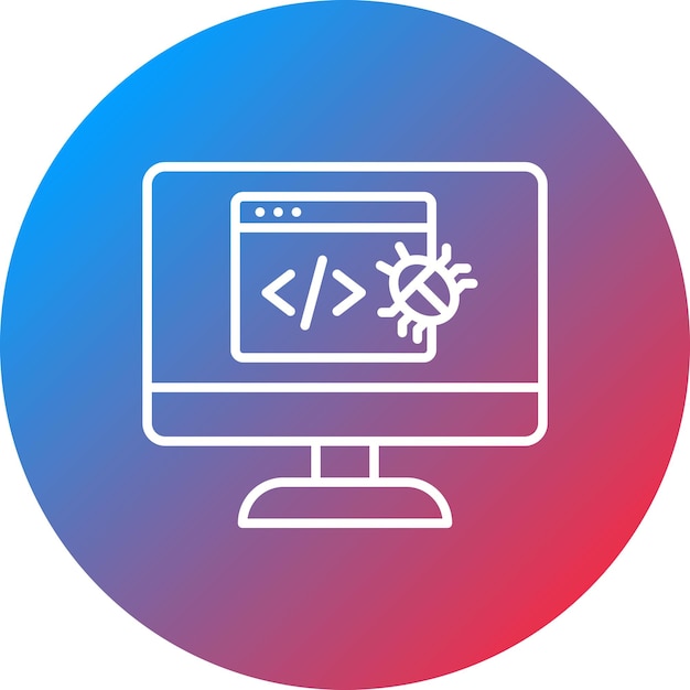 website bug icon vector image can be used for coding and development