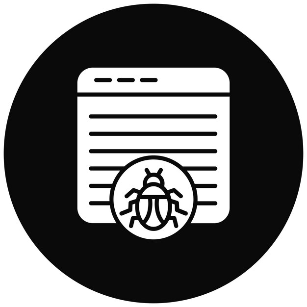 website bug icon vector image can be used for cyber security