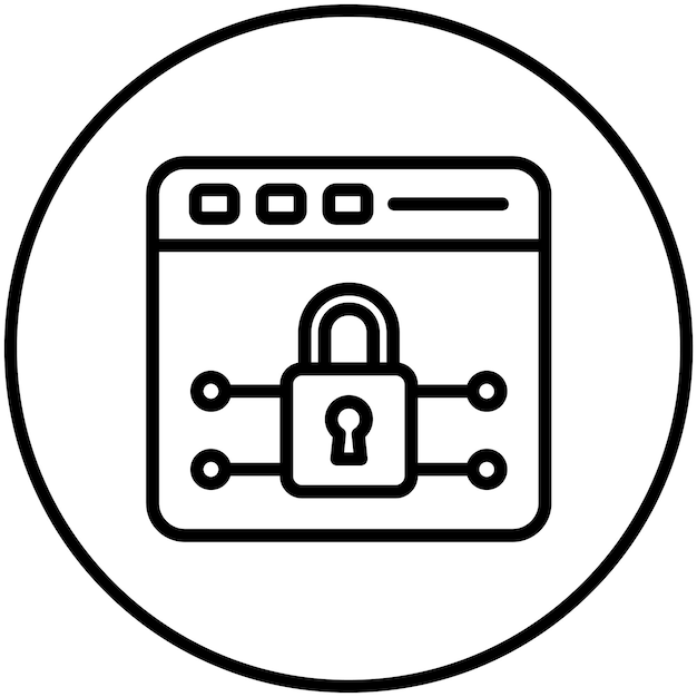 Website Locked vector icon illustration of Shopping and Ecommerce iconset