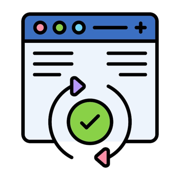 Website Update Flat Illustration